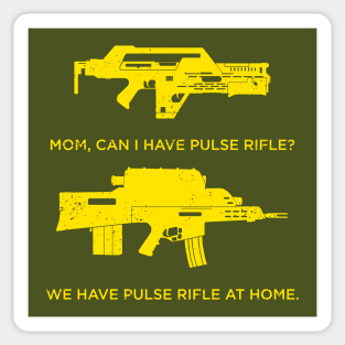 Pulse Rifle at Home - yellow Sticker